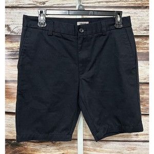 Izod  Mens Chino Shorts 32 Navy Blue New 9” Inseam Cotton